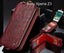Sony Xperia Z3 case premium leather multi cards 2 cash pocket zip pouch Carousel 1