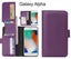 Galaxy Alpha Case Leather Wallet Case Cover Carousel 1
