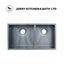 Double Bowl Sink 838x457mm Dark Grey Stainless Steel Carousel 1