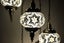 Turkish Mosaic Hanging Chandelier 5 globe White Carousel 3