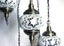 Turkish Mosaic Hanging Chandelier 5 globe White Carousel 5