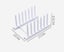 PTN WHITE Plate Rack Dish Drying Rack Multipurpose Plates Holder Stand Drainer Carousel 2