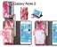 Galaxy Note 2 Case Wallet Leather Flip Case 7 Card Slots Carousel 1