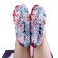 Clearance Sell - 3 Pairs Lace-up Printed Anti Slip Yoga Socks Carousel 4