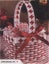 ** Long Stitch Kit ** Red & White Basket Carousel 1
