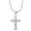 Iced Out Bling Fashion Chain - MICRO CROSS silver Carousel 1