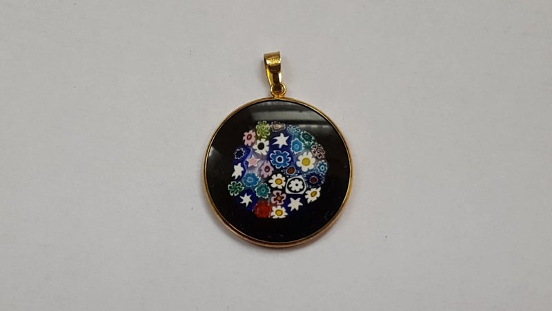 Stunning Vintage 18ct Gold Venetian Millefiori Pendant Carousel 2