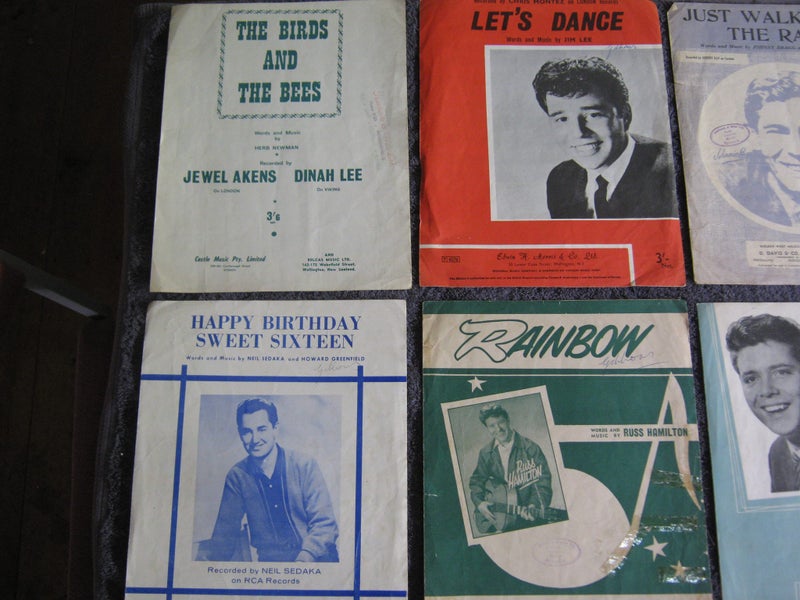 13 x Rock n Roll & Pop 1950s - 60s etc Sheet Music Carousel 2
