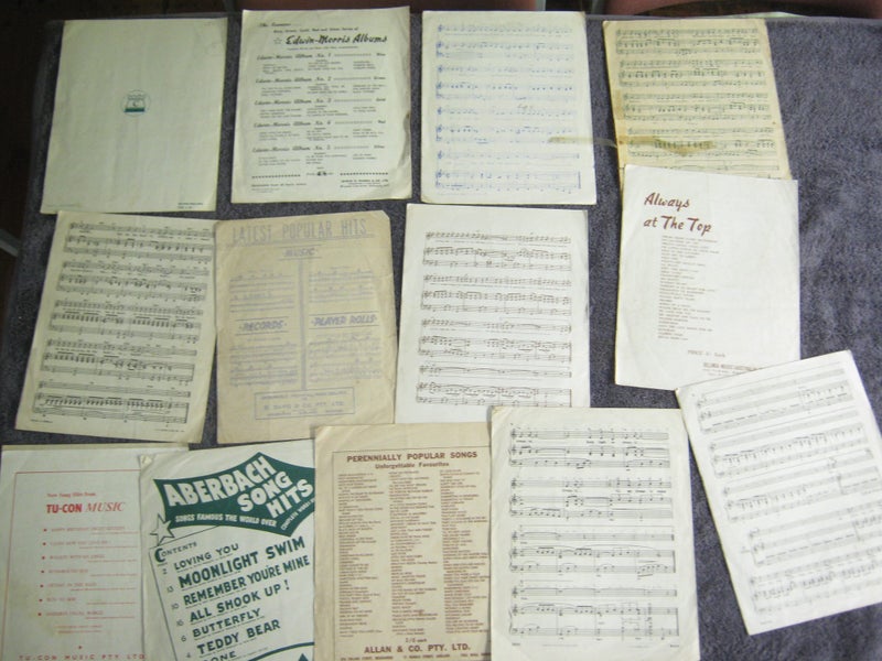 13 x Rock n Roll & Pop 1950s - 60s etc Sheet Music Carousel 10
