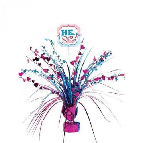 Girl Or Boy? He Or She? Foil Spray Centerpiece Carousel 1