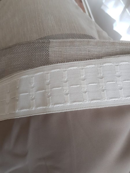 Latte linen sheer curtains with thermal backing - pencil pleated top Carousel 5