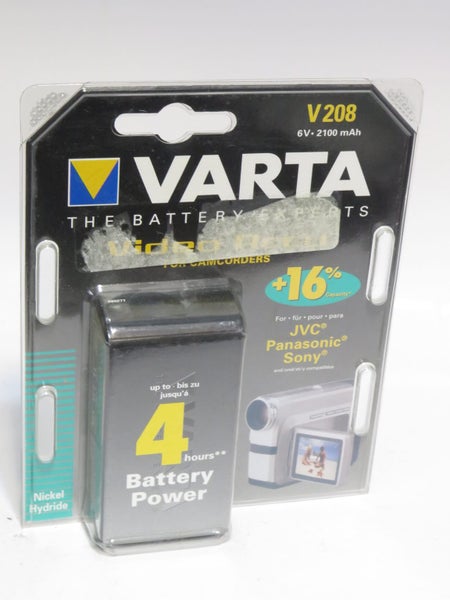Genuine VARTA Battery 6V-2100mAh for Old Sony Handycam and Panasonic Camcorder Carousel 1