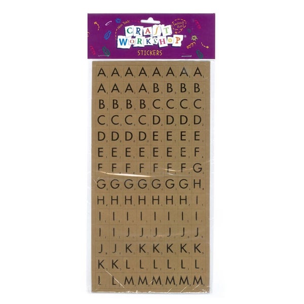 Craft Alphabet Stickers 224pc Kraft Carousel 1