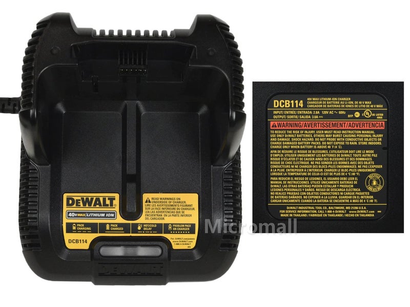 AS NEW Dewalt DCB114 40V Max Lithium-Ion Standard Battery Charger Carousel 2