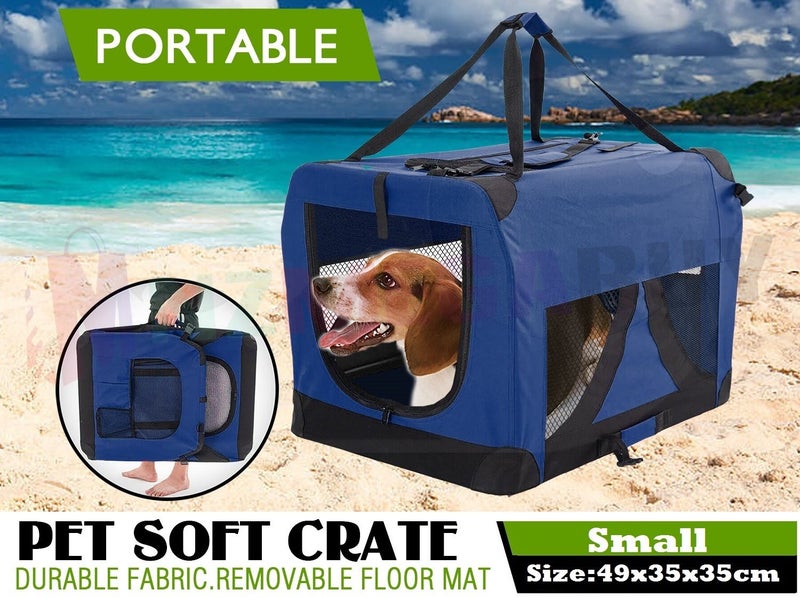 Dog Travel Cage Collapsible Soft Pet Dog Crate Travel Small 49 5