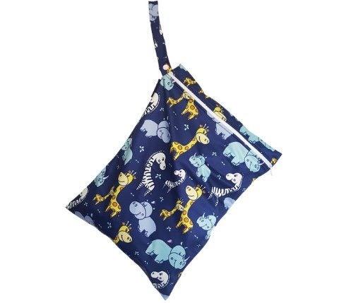 Wet Bag - Animals / Sky Blue Carousel 1