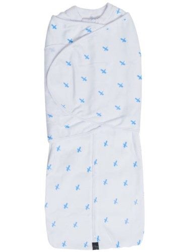 Dreamswaddle (Small) - Blue Criss-Cross Carousel 1