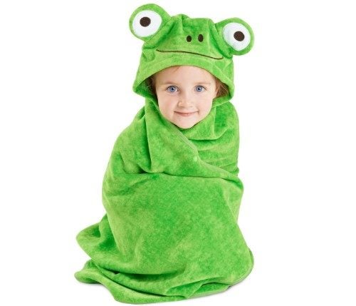 Kiddie Towels - Lime Frog Carousel 1