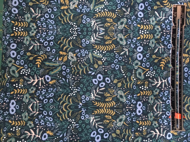 Cotton &amp; Steel Menagerie - navy and green Carousel 1