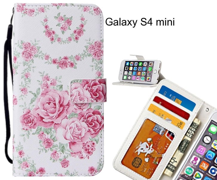 Galaxy S4 mini case leather wallet case printed ID Carousel 1