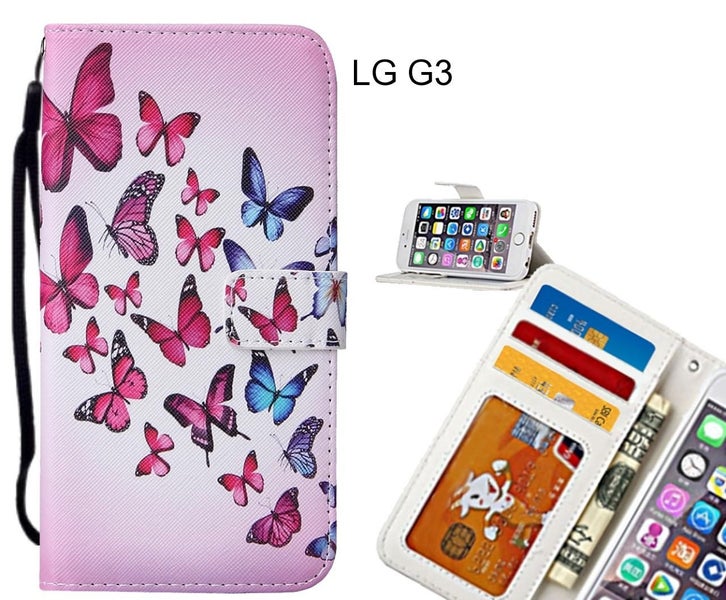 LG G3 case leather wallet case printed ID Carousel 1
