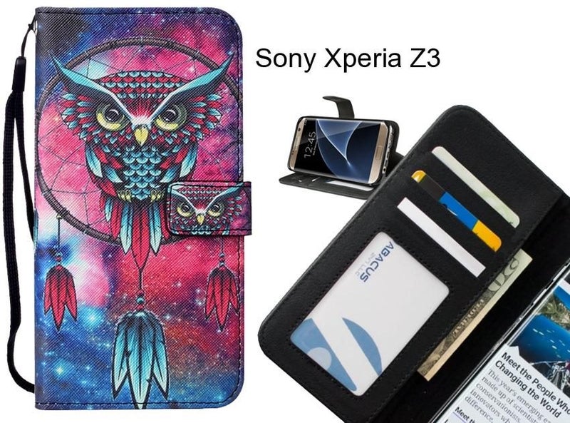 Sony Xperia Z3 case leather wallet case printed ID Carousel 1