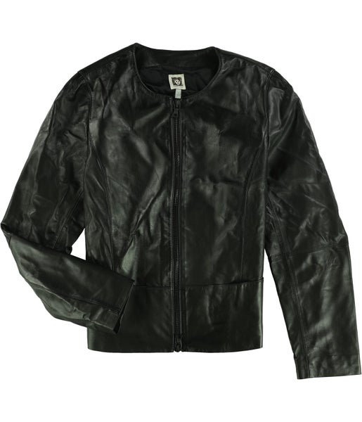 Anne Klein Womens Soft Leather Motorcycle Jacket