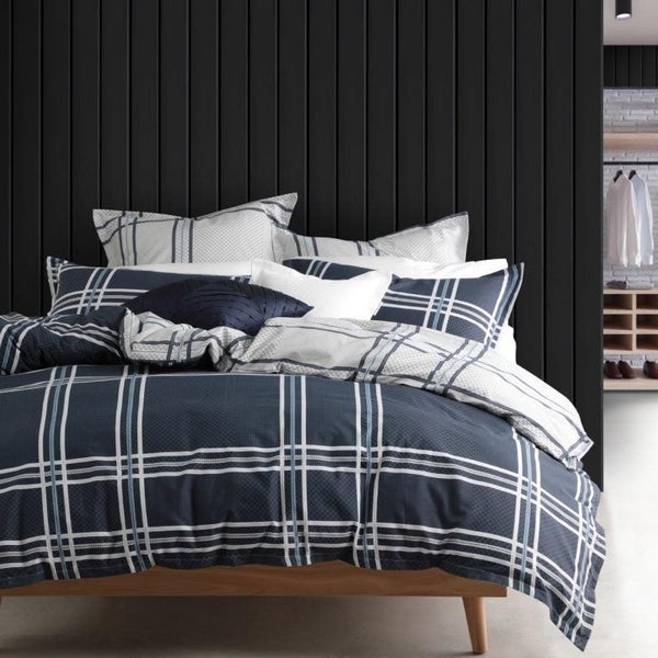 Charlie Navy Single Bed Quilt Cover Set By Logan Mason Trade Me