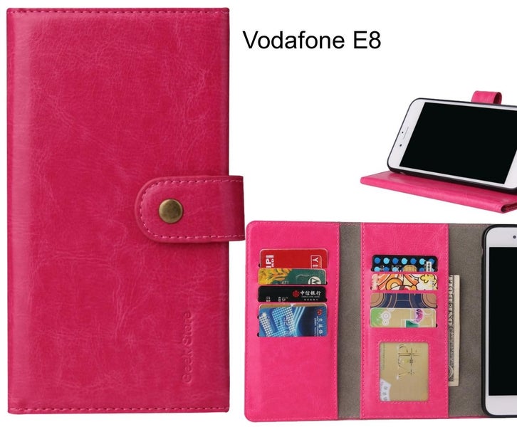 Vodafone E8 Case 9 card slots wallet leather case folding stand Carousel 1