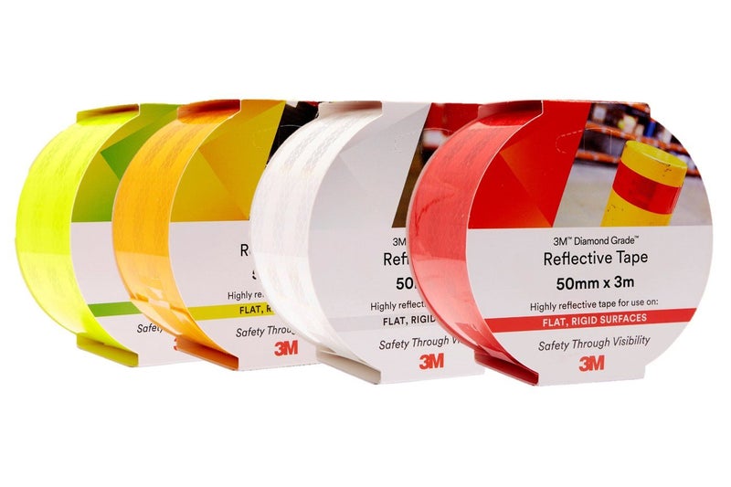 3M Diamond Grade Reflective Tape 50mm x 3m Roll - 4 Colour Options Carousel 1