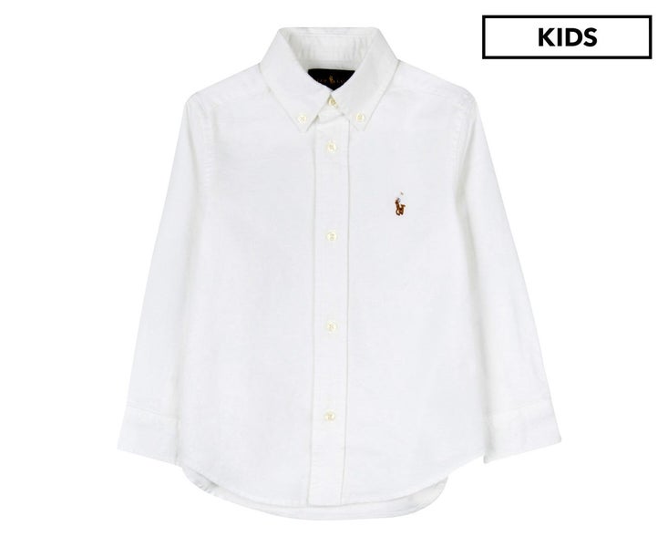 Polo White Ralph Kids' Shirt Lauren Oxford Shirts 8wmnvOyN0