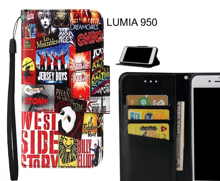 LUMIA 950 Case wallet fine leather case printed Carousel 1