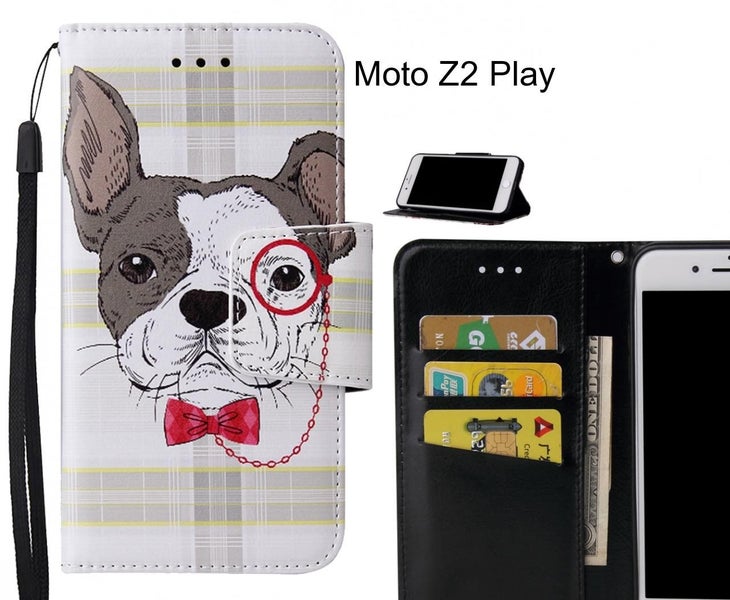 Moto Z2 Play Case wallet fine leather case printed Carousel 1