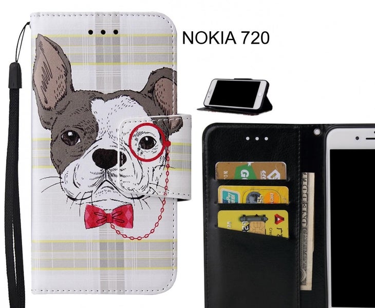 NOKIA 720 Case wallet fine leather case printed Carousel 1