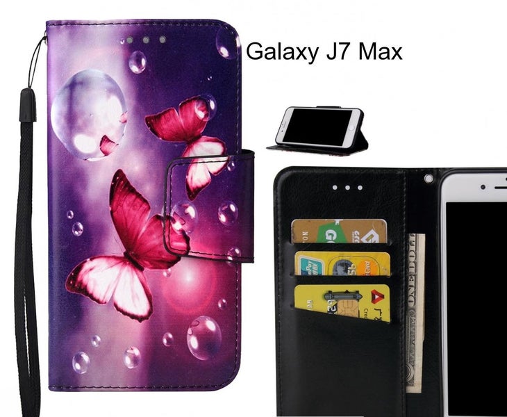 Galaxy J7 Max Case wallet fine leather case printed Carousel 1