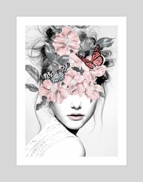 Woman With Flowers by Dada22 Art Print Carousel 1