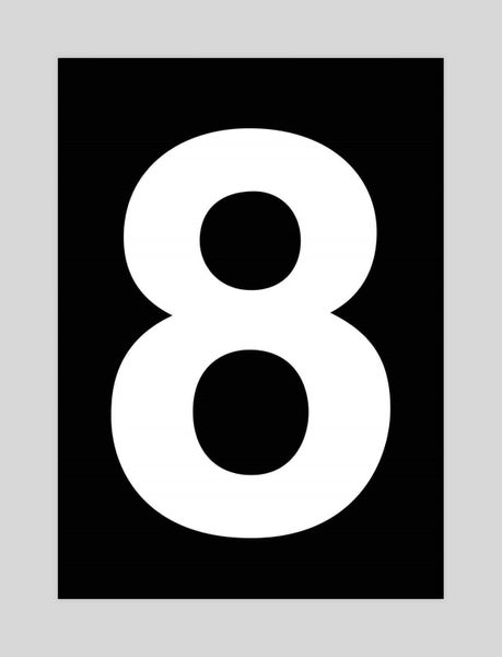 Helvetica Number 8 Art Print Carousel 1