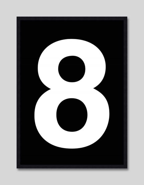 Helvetica Number 8 Art Print Carousel 2