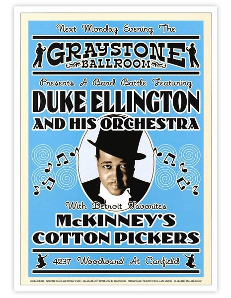 duke ellington vintage jazz concert poster art print vintage jazz posters