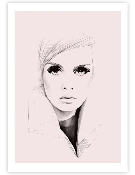 Twiggy (Soft Pink) by Magdalena Tyboni Art Print Carousel 1