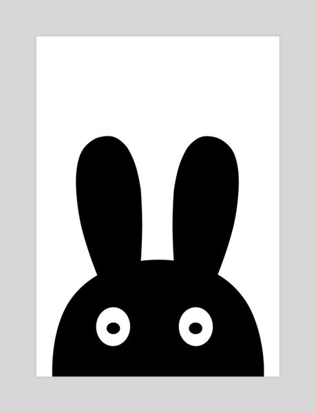 Hello Rabbit Art Print Carousel 1