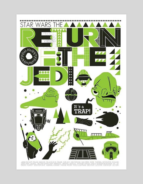 Return of The Jedi by Jan Skacelik Art Print - A3 Carousel 1