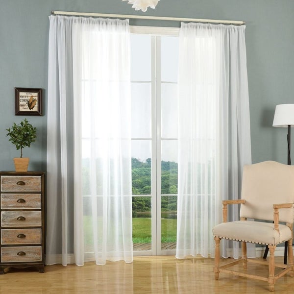 Sheer Curtain, Readymade Sheer Curtain, Netting, Voile, Gloria White Carousel 1