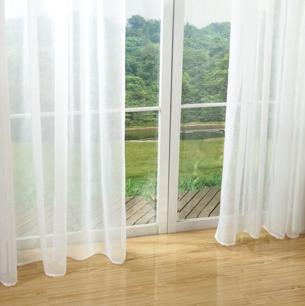 Sheer Curtain, Readymade Sheer Curtain, Netting, Voile, Gloria White Carousel 2
