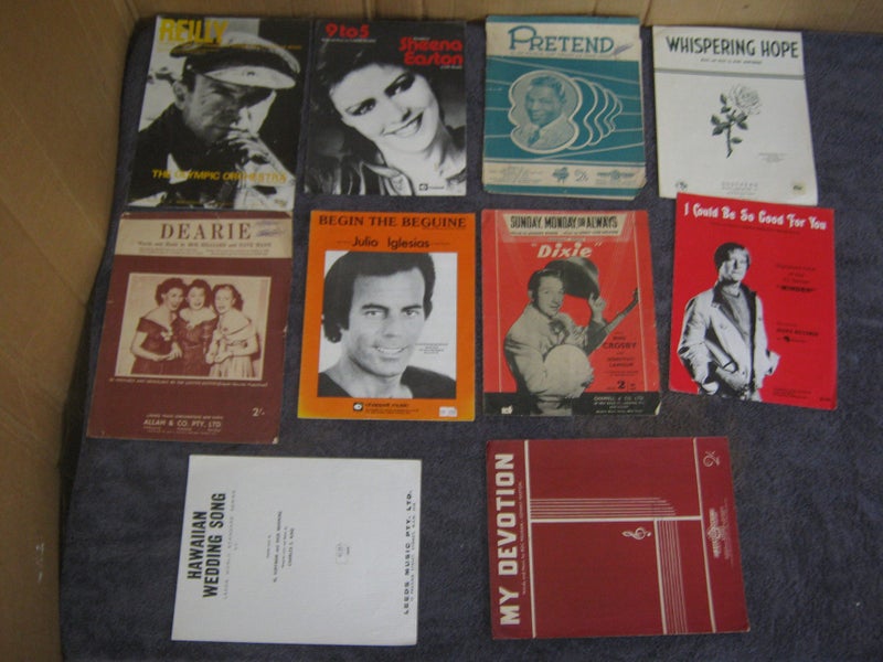 10 x Rock n Roll & Pop 1950s - 60s etc Sheet Music Carousel 1