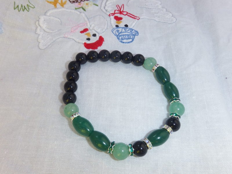 Black Onyx & Green Jade Bracelet Carousel 3