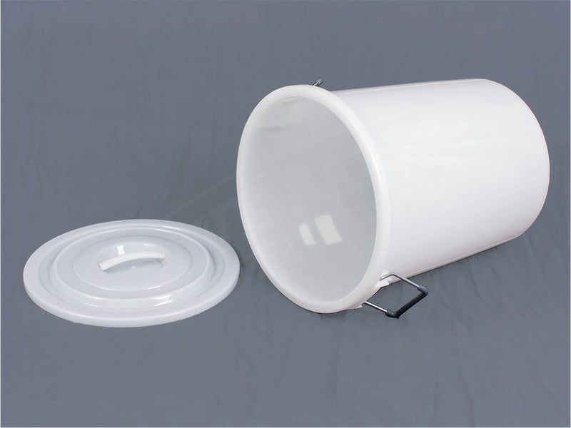 Plastic Storage Bin Round with Lid 60L WHITE Carousel 2