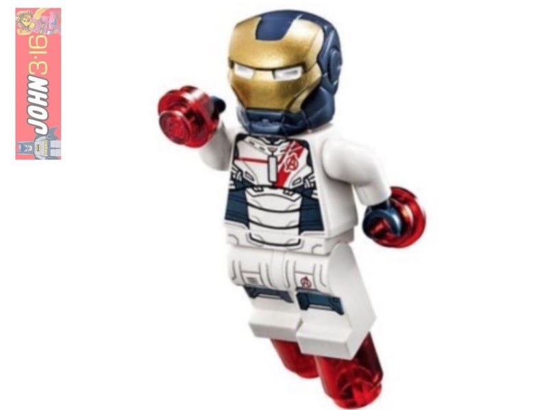AWESOME RARE SUPER HEROES LEGO MINIFIGURE - IRON LEGION Carousel 1