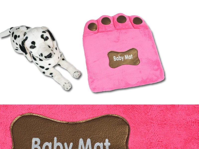Pet Bed Paw Shaped Mat 58x49cm Pink Carousel 1