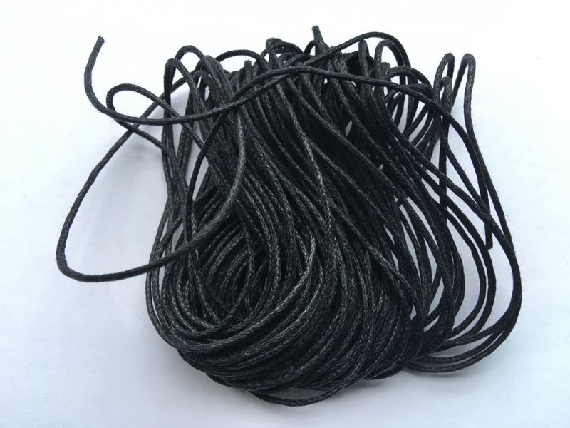 90 metre roll BLACK WAXED COTTON CORD 1mm Carousel 2